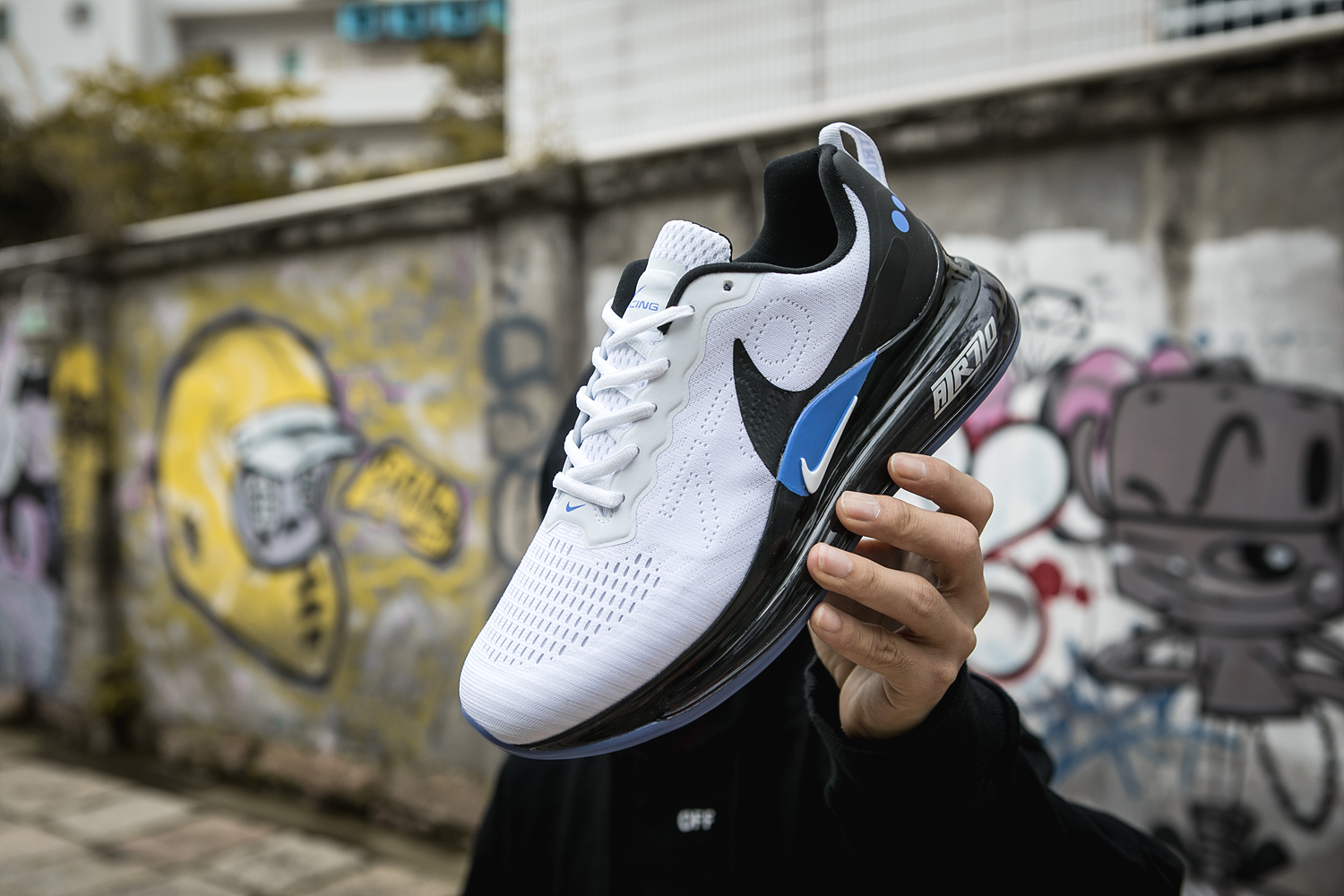2020 Men Nike Air Max 720 White Black Blue Shoes